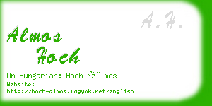 almos hoch business card